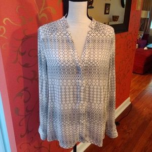 Oversized hi-low blouse